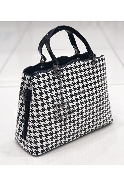 LUX LAZER ÇANTA Kadın Ekoseli Şık/Günlük Kutu Çanta