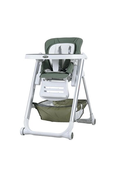 TURHAN BEBE Asansörlü Tekerlekli Ekstra Mama Tepsili Katlanır Mama Sandalyesi