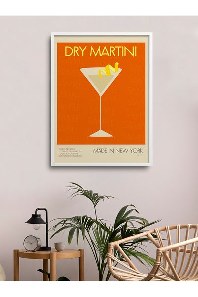 HOMEPACK Pictură într-un singur cadru Cocktail Series Modern Poster Painting TK/132