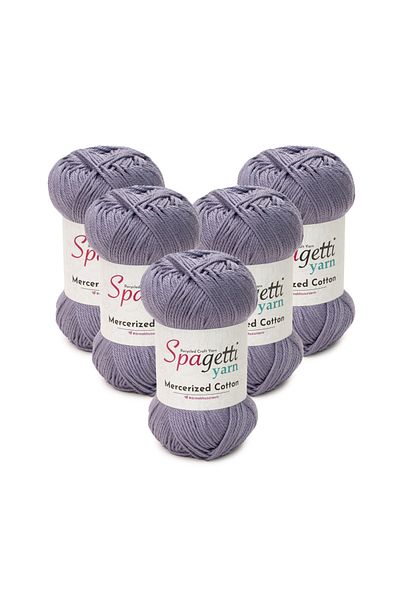 Spagettiyarn Mercerized Cotton 5 τεμαχίων ανοιχτό λιλά πλεκτό νήμα