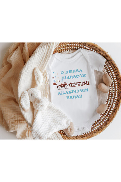 Niles Baby design for baby Nilesbabyshop Aunt Written Bodysuit (Don't Make My Aunt Look For Her Car Written on Me Short Sleeve Bodysuit)