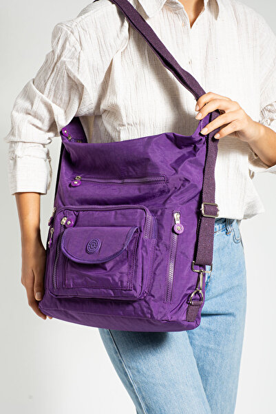 MEGA ÇANTA Γυναικείο σακίδιο πλάτης και τσάντα ώμου Mega 261 Klinkir Μαύρο