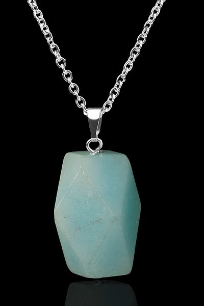 Tesbih Atölyesi Certified Faceted Natural Aquamarine Stone Necklace - 1st quality