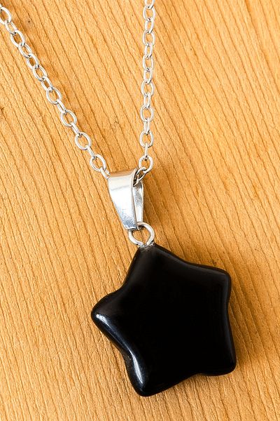 Tesbih Atölyesi Certified Star Model Onyx (Onyx) Stone Necklace