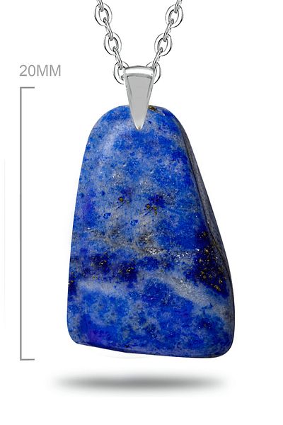 Tesbih Atölyesi Certified Raw Unprocessed Amorphous Natural Lapis Lazuli Stone Necklace