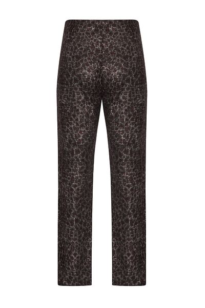 Just Like You Leopard Patterned Claret Red Trousers