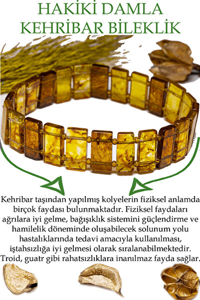 Tesbih Atölyesi Üretici Sertifikalı Iri Sarı Baltık Doğal Damla Kehribar Role...