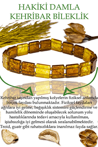 Tesbih Atölyesi Üretici Sertifikalı Sarı Şeffaf Doğal Damla Kehribar Rolex Bi...