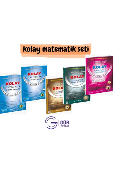 Gür Yayınları FULLETEN KOLAY MATEMATİK SERİİ (5 KİTAP)