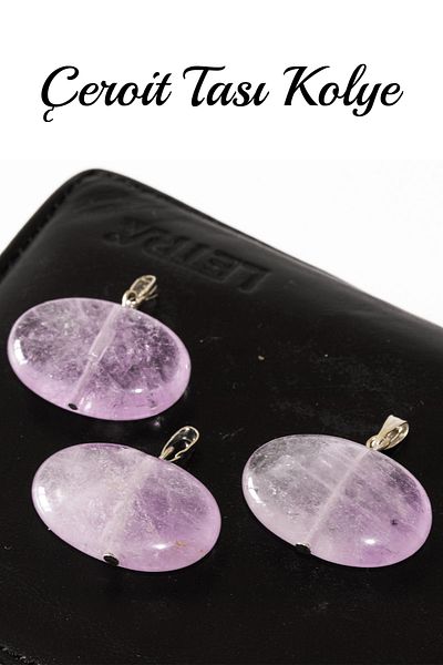 Tesbih Atölyesi Certified Oval Model Amethyst Stone Necklace