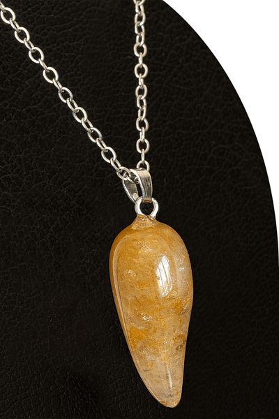 Tesbih Atölyesi Pepper Model Certified Honey Calcite Stone Necklace