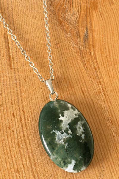 Tesbih Atölyesi Certified Oval Model XL Indian Agate Stone Necklace (India)