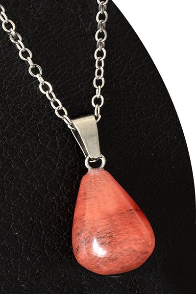 Tesbih Atölyesi Certified Drop Model Rose Quartz Stone Necklace