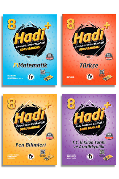 Fi Yayınları 8. Sınıf Soru Bankası Seti Fİ Yayınları Hadi+ Serisi ( 4 Kitap )