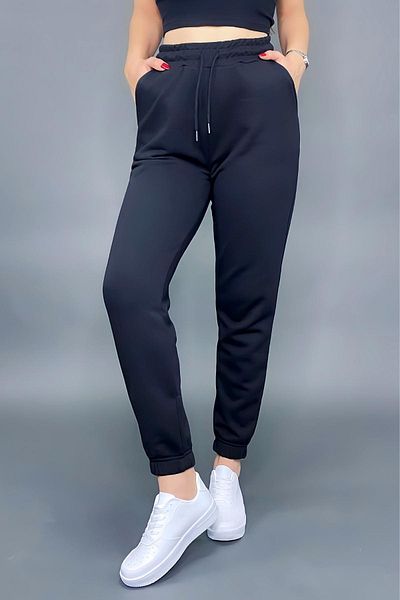 greenrise Pantaloni de trening negri Regular Fit pentru femei