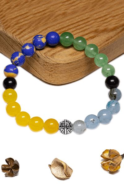 Tesbih Atölyesi Natural Stone Certified Capricorn Zodiac Bracelet - Silver Apparatus