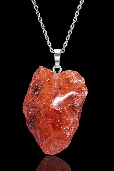 Tesbih Atölyesi Rose Rose Quartz Stone Necklace - Raw Embroidered and Certified