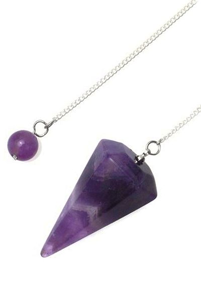 Tesbih Atölyesi Certified Aaa Quality Amethyst Stone Pandula Pendulum - 4cm
