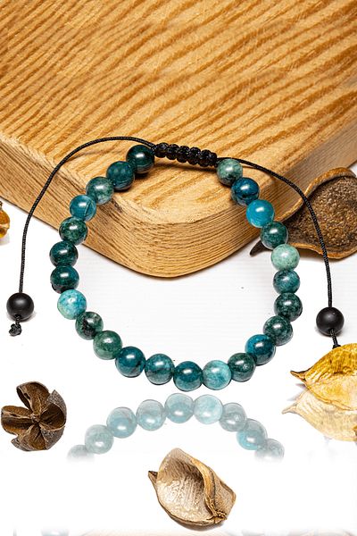 Tesbih Atölyesi Certified Aaa+ Apatite Stone Bracelet - Macrame