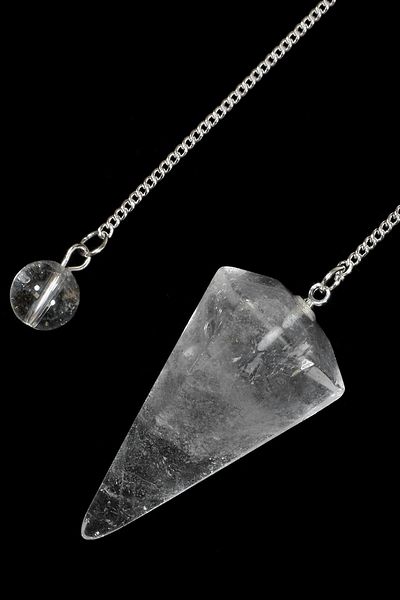 Tesbih Atölyesi Certified Aaa Quality Crystal Quartz Stone Pandula Pendulum - 4cm