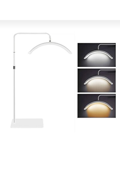 SMAYLİNG Ay Lamba Profesyonel Işık Makeup Klinik Çekim Işığı Ipek Kirpik Estetisyen Tatto Işığı 28 Inç Beyaz