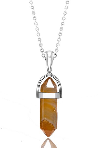 Tesbih Atölyesi Yemen Agate Stone Necklace - Nails Cut and Certified