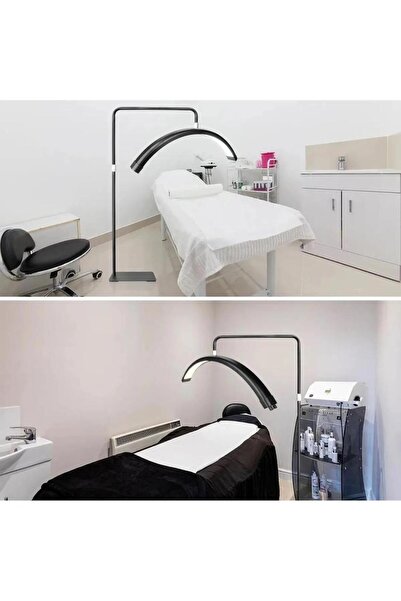 SMAYLİNG Ay Lamba Profesyonel Işık Makeup Klinik Çekim Işığı Ipek Kirpik Estetisyen Tatto Işığı 28 Inç Siyah