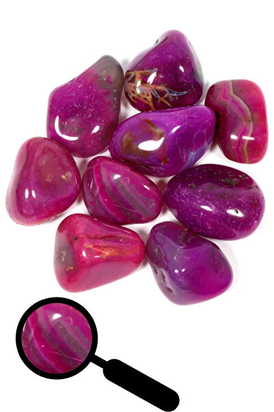 Tesbih Atölyesi Sertifikalı Pembe Akik Taşı Kütle - İri Boy