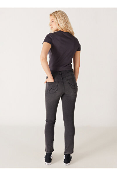 WRANGLER Normal Waist Narrow Leg Anthracite Women's Denim Trousers W26Lkbt15-Anthracite