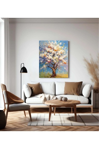 arajans Renkli Soyut Ağaç Dekoratif Kanvas Tablo AR030408