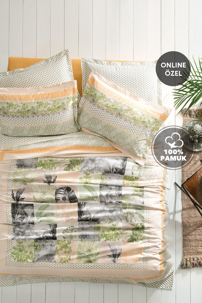 Yataş Blair Çift Kişilik Pike Takımı - Turuncu