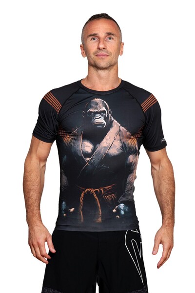 Atletix Gorilla BJJ Rashguard ranked compression T-shirt