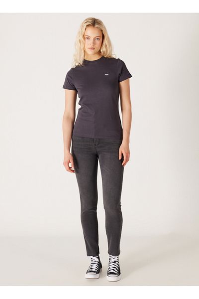 WRANGLER Normal Waist Narrow Leg Anthracite Women's Denim Trousers W26Lkbt15-Anthracite