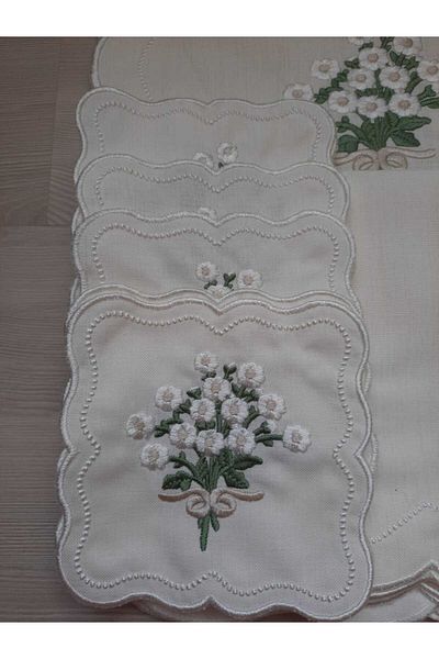 HİFA Set de service pentru 8 persoane Daisy Model Broderie American Runner 25 piese