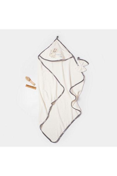 Biorganic Brave Lion Knitted Eraser Baby Bath Towel