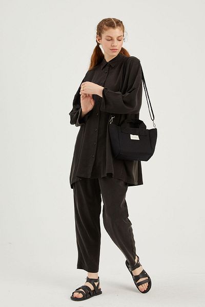 Manuka Black Std Mini Canvas Bag - Classic Design