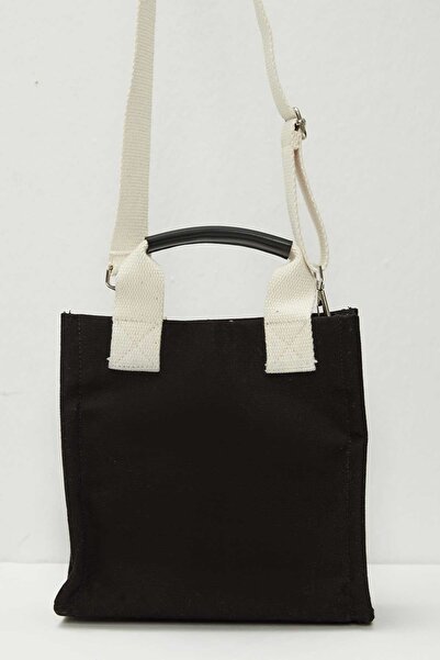 Manuka Leather Detailed Tote Bag Black