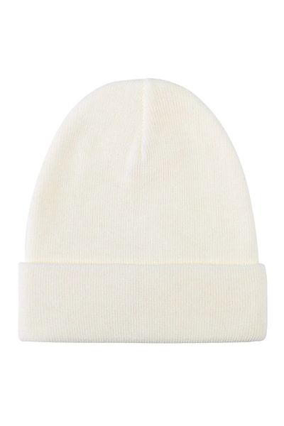 white stars Unisex Black Thin Ribbed Winter Beanie - For Men Or Women