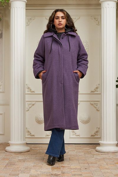 Purple Women Plus Size Coats Styles Prices Trendyol