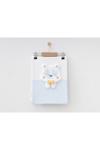 nc gift بطانية قطنية لطيفة للأطفال مطرزة بطبقة مزدوجة من القطن الممشط من Pand...