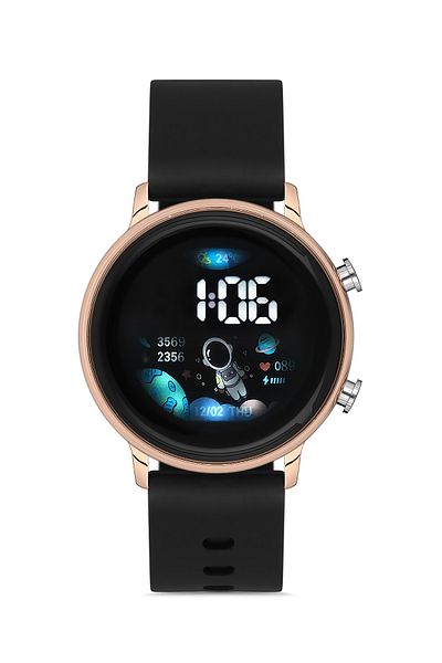 Aqua Di Polo 1987 Unisex Siyah Gold Rose Silikon Dijital Led Kol Saati APWR032003