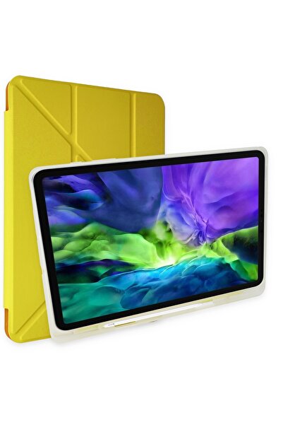 AQUA AKSESUAR iPad Pro 10.5 Uyumlu Kılıf Kalem Bölmeli Uyku Modlu Smart Case - Açık Sarı