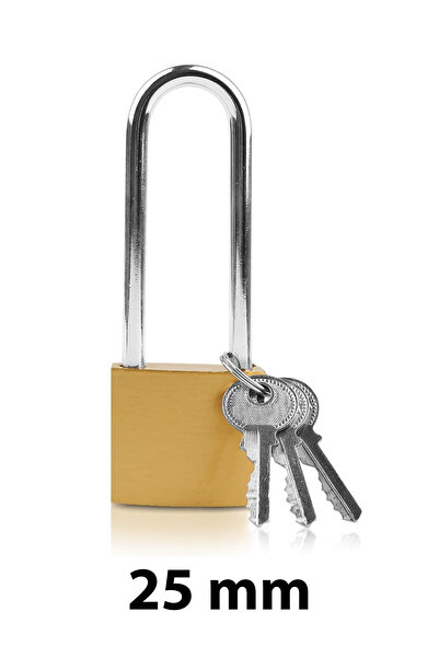 Svein 25 mm Dış Mekan Paslanmaz Çelik Halka Yüksek Güvenlikli Dayanıklı Sarı Asma Kilit Garaj Bahçe Kapı