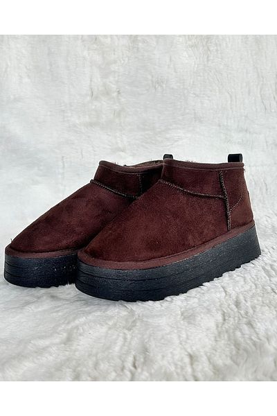 M Miel Χειμερινές Ultra Mini Suede Γυναικείες Μπότες - Χοντρή σόλα & Μποτάκι