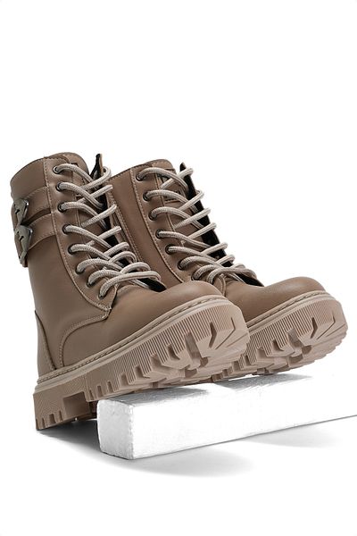 Tonny Black Γυμνές για κορίτσια Thermo Long Boots με λεπτομέρεια πόρπης στη σόλα, κορδόνι και φερμουάρ