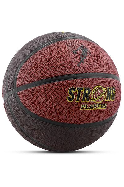 Ozsport Αντλία μπάλας μπάσκετ με δώρο ανθεκτικό X-Super εσωτερικού εξωτερικού χώρου σκούρο καφέ μέγεθος 7