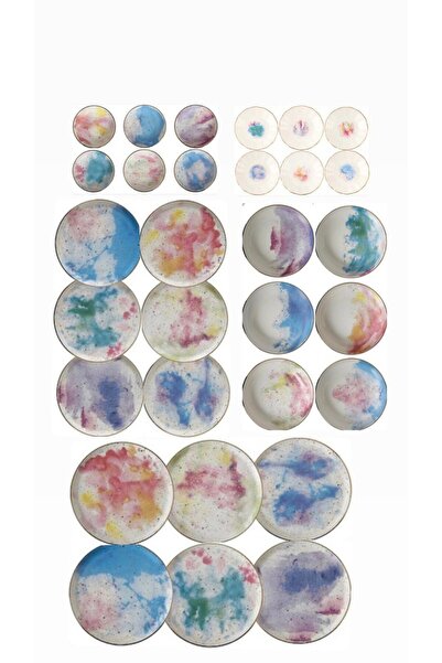 Porland Cosmos 30 Parça 6 Kişilik Kahvaltı Sunum İkram Yemek Takımı