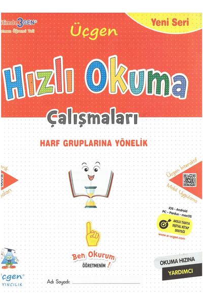 Üçgen Yayıncılık 1.Sınıf Hızlı Okuma Çalışmaları- Harf Gruplarına Yönelik (1.Dönem Konularını Kapsar)