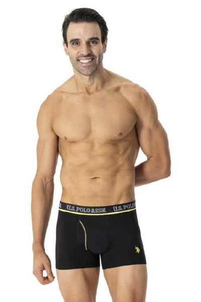 U.S. Polo Assn. Άνδρας, Αδειοδοτημένος, USPA, Ανθρακί-Σαξ-Μαύρο 3-Boxer