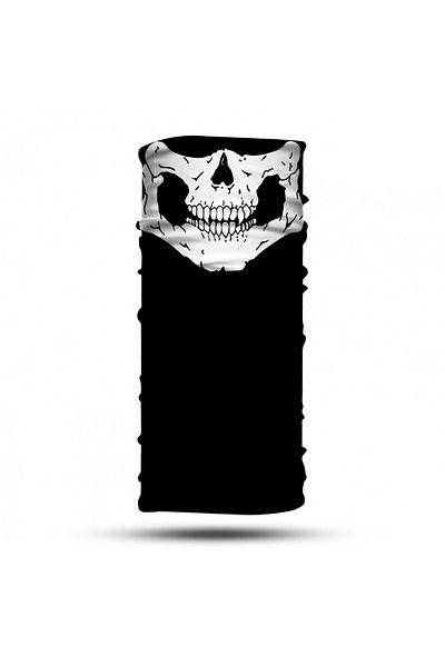Vwear Skull Patterned Biker Neckband Bandana Hair Band